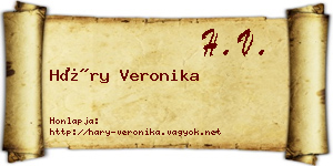 Háry Veronika névjegykártya